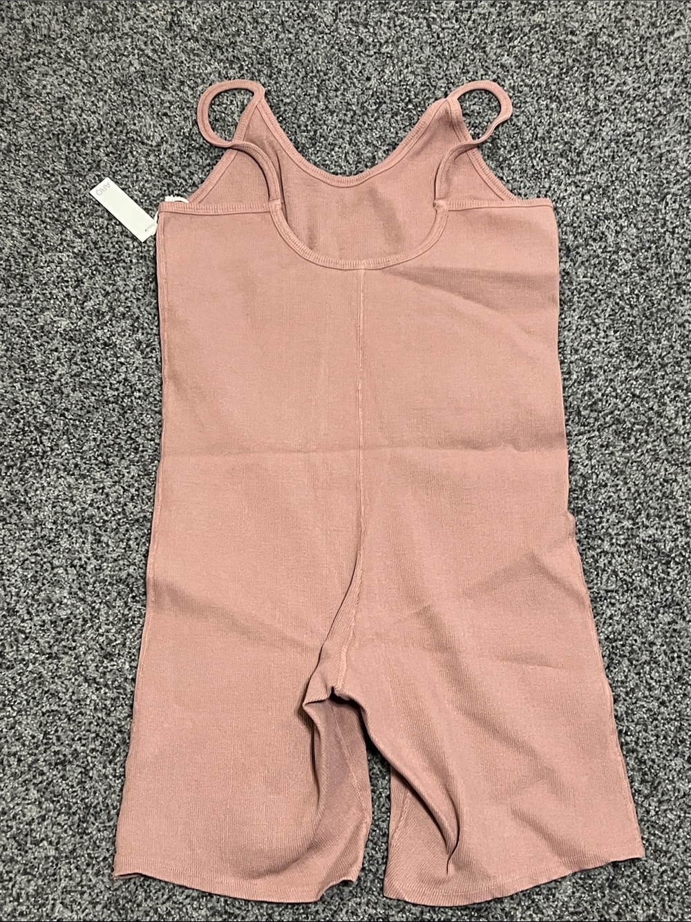 ARQ Nico Bikesuit Biker Short Ribbed Jumpsuit in Mauve Pink Size 3XL NWT - Picture 2 of 4
